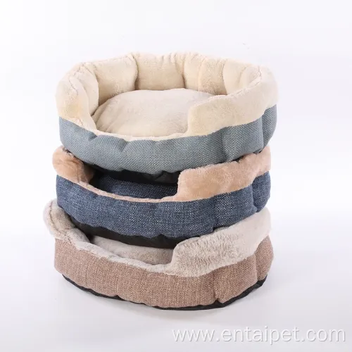 Jacquard Fabric Material Pet Bed for Cats